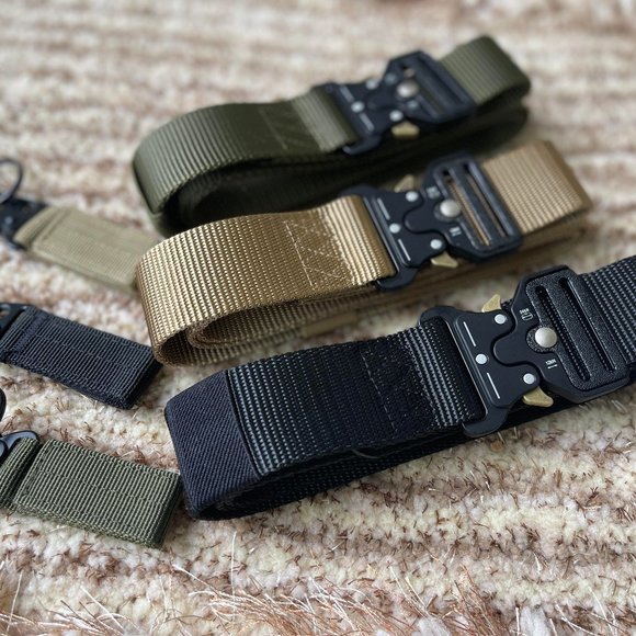 3 Pcs Tactical Belt Military Style Quick Release Metal Buckle Belt 28-42 waist